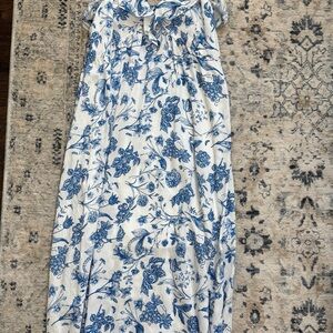 THML Blue and White Floral Maxi Dress